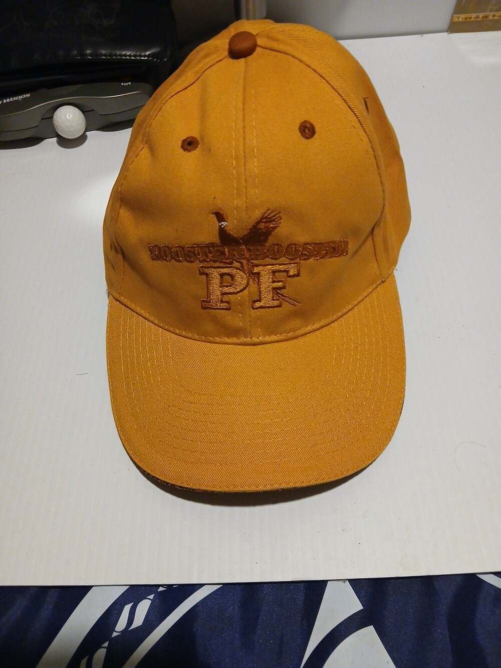 Advantage Pheasants Forever Rooster Booster Hat Orange Cotton Adjustable